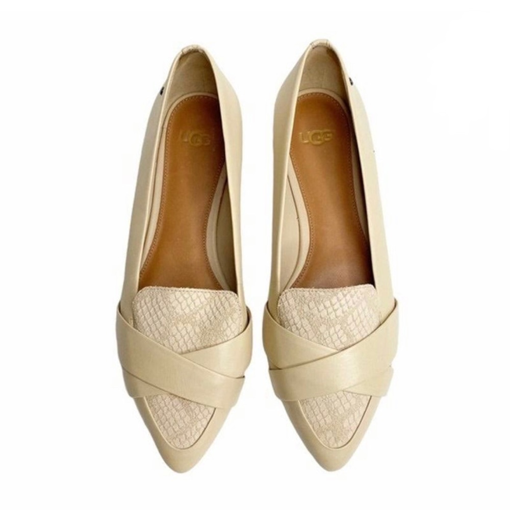 UGG Alexa Embossed Leather Flats